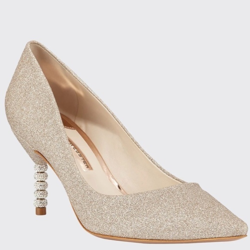 Sophia Webster Classic Blogger Wedding Favorite Coco Glitter Crystal Stone Heels